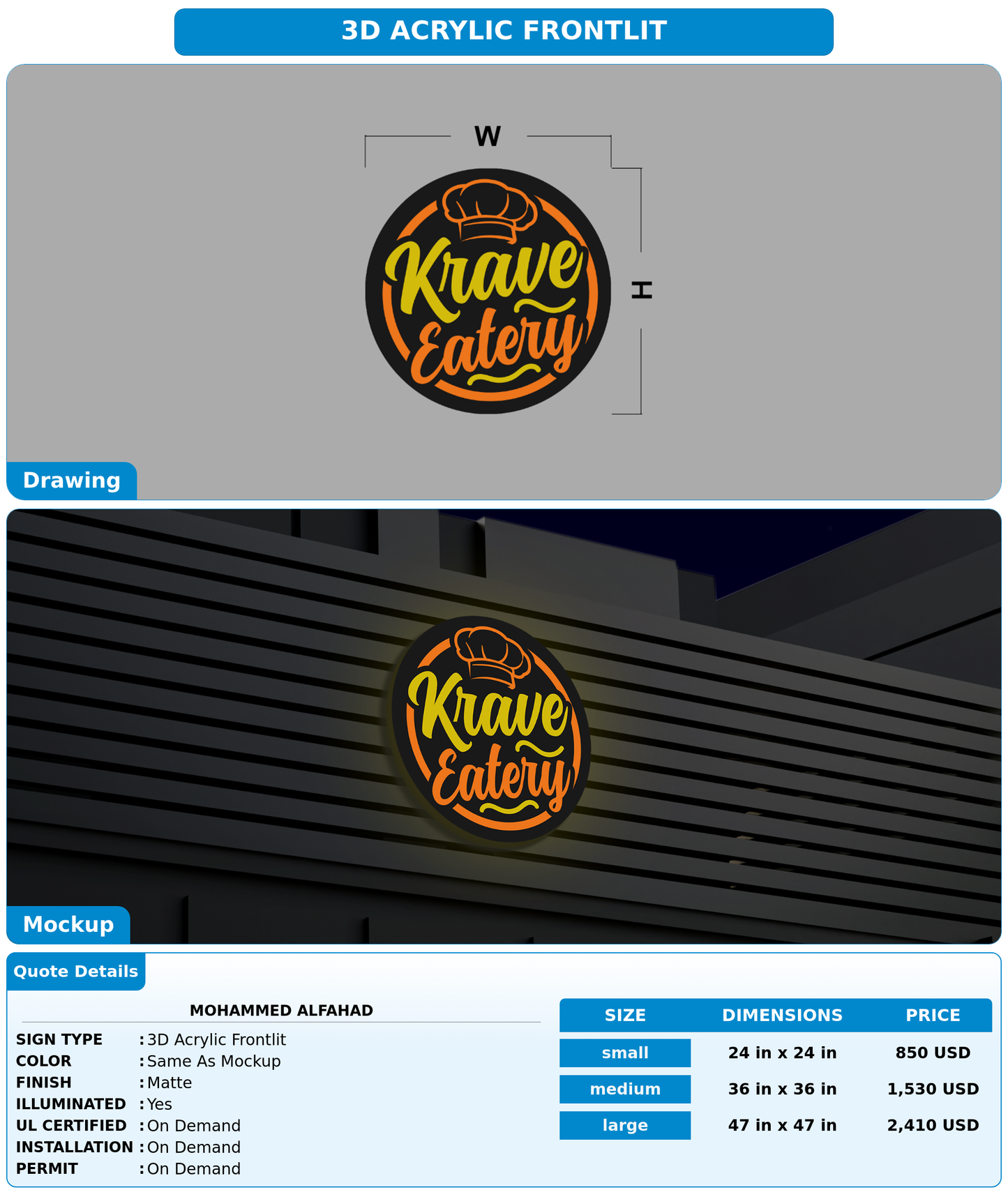 CUSTOM MOCKUP SIGN FOR Mohammed Alfahad