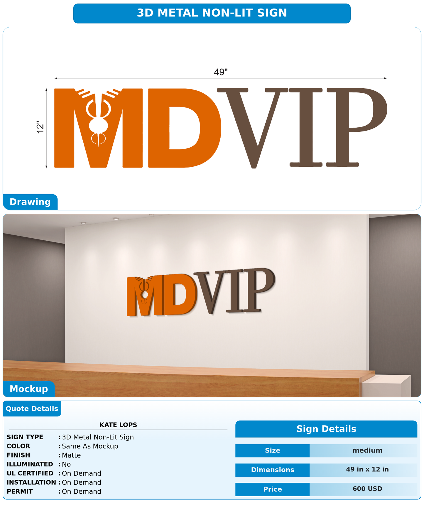 CUSTOM MOCKUP SIGN FOR Kate Lops