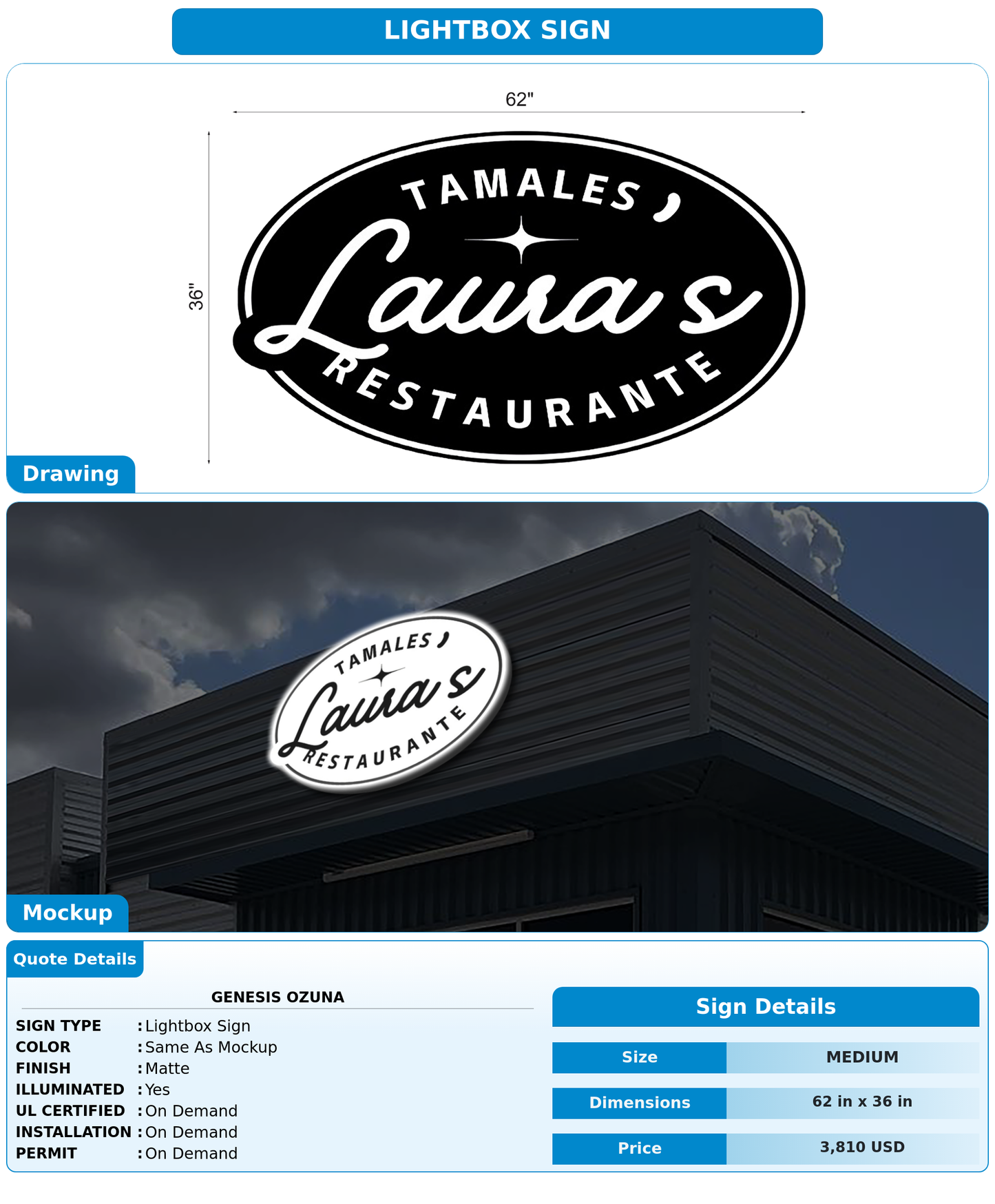 CUSTOM MOCKUP SIGN FOR Genesis Ozuna