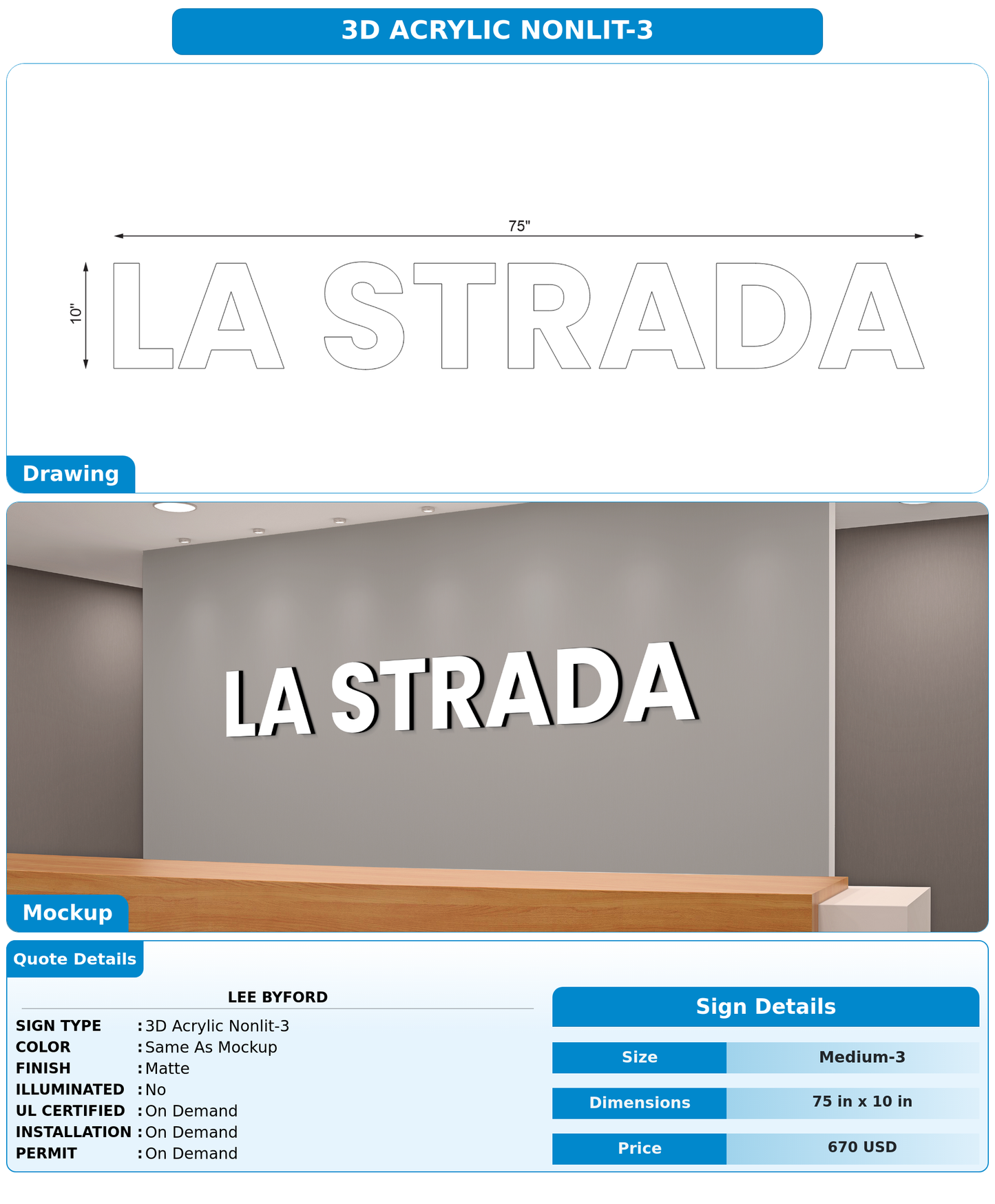 CUSTOM MOCKUP SIGN FOR Lee Byford
