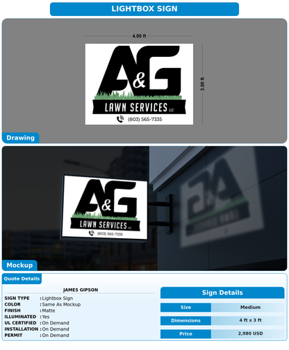 CUSTOM MOCKUP SIGN FOR James Gipson