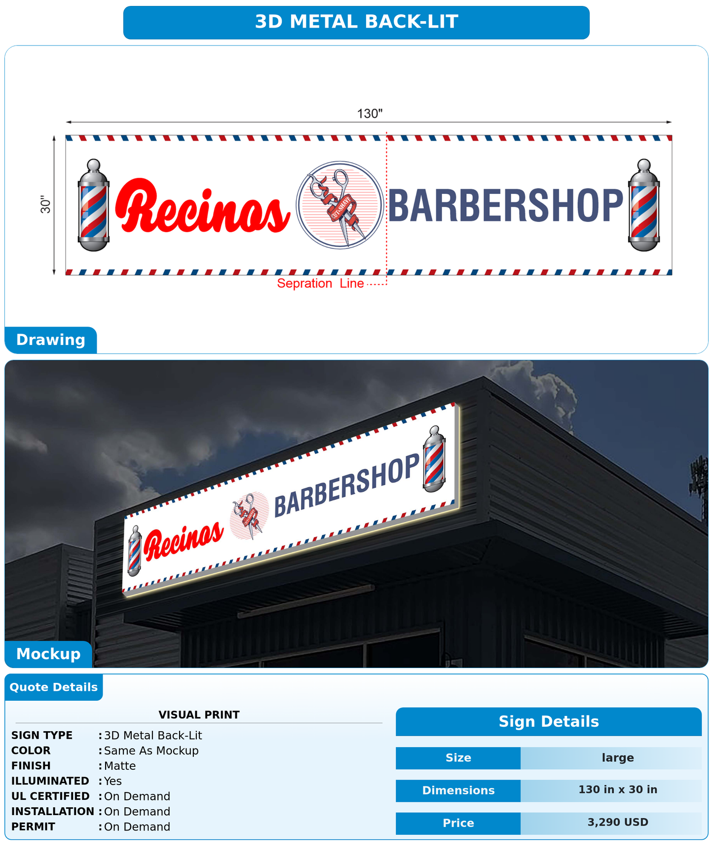 CUSTOM MOCKUP SIGN FOR Visual Print