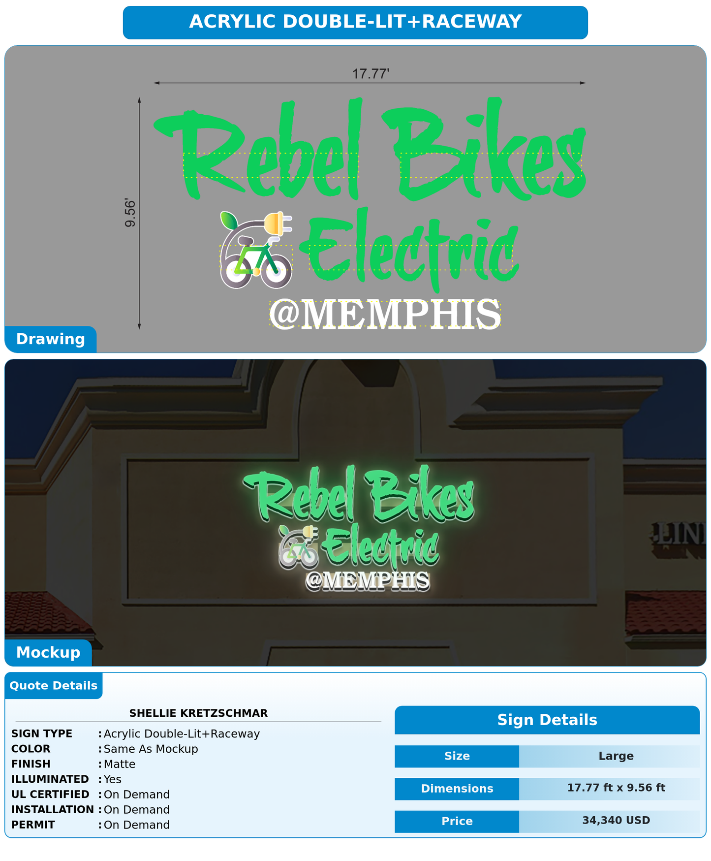 CUSTOM MOCKUP SIGN FOR Shellie Kretzschmar