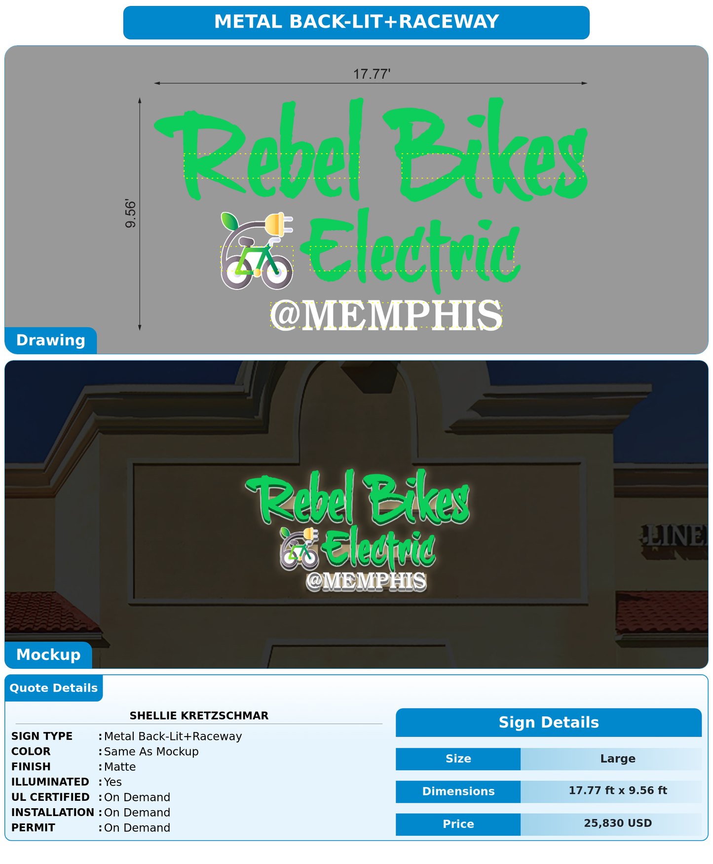 CUSTOM MOCKUP SIGN FOR Shellie Kretzschmar