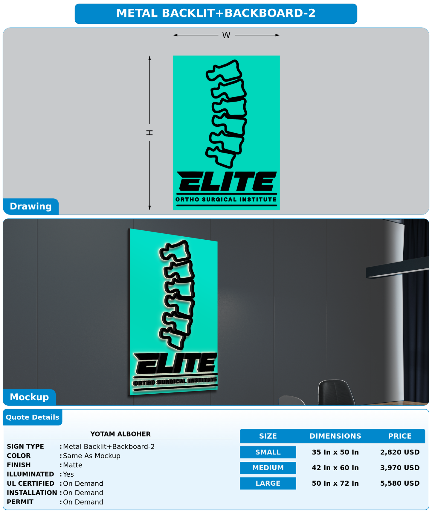 CUSTOM MOCKUP SIGN FOR yotam alboher