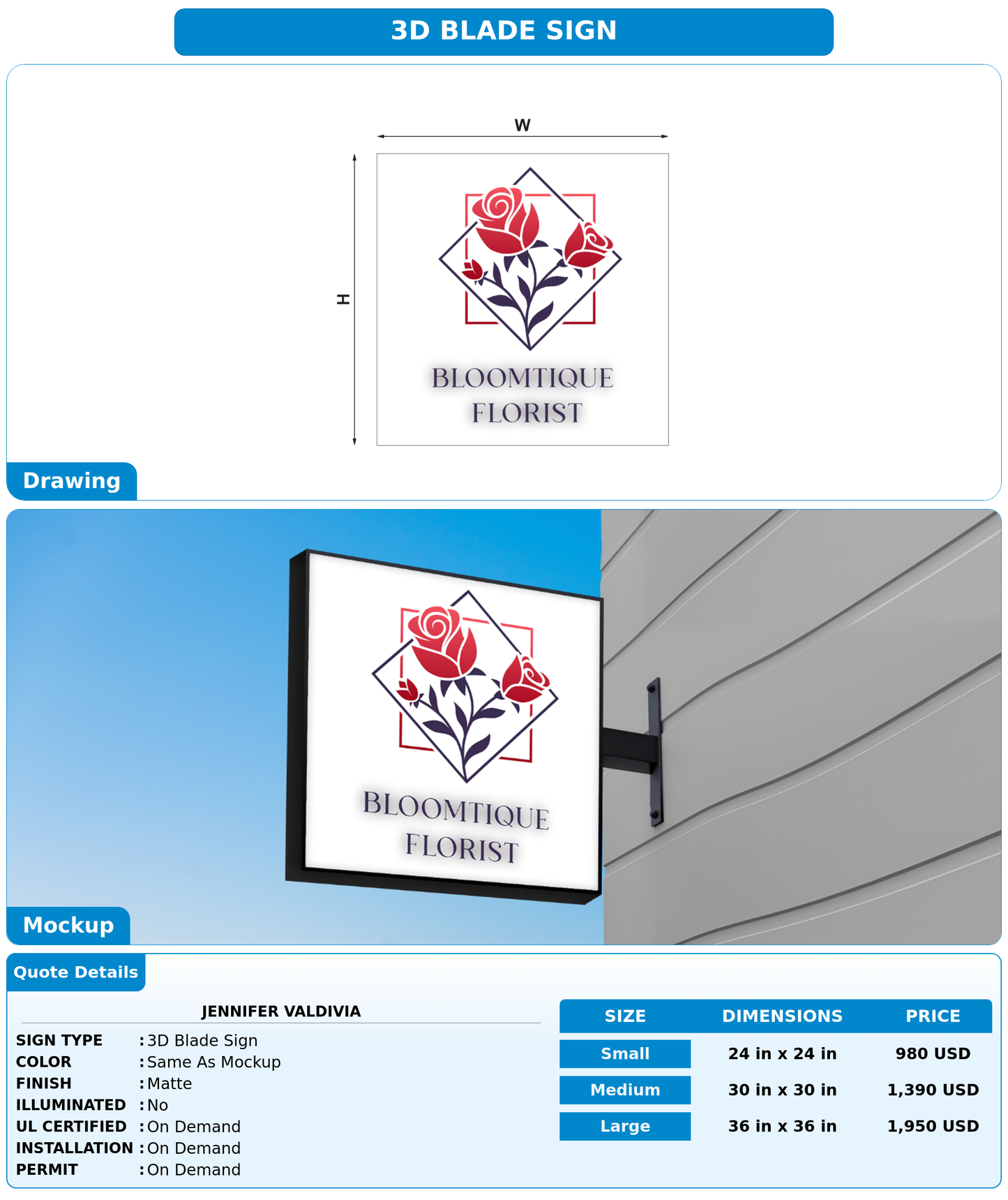 CUSTOM MOCKUP SIGN FOR Jennifer valdivia