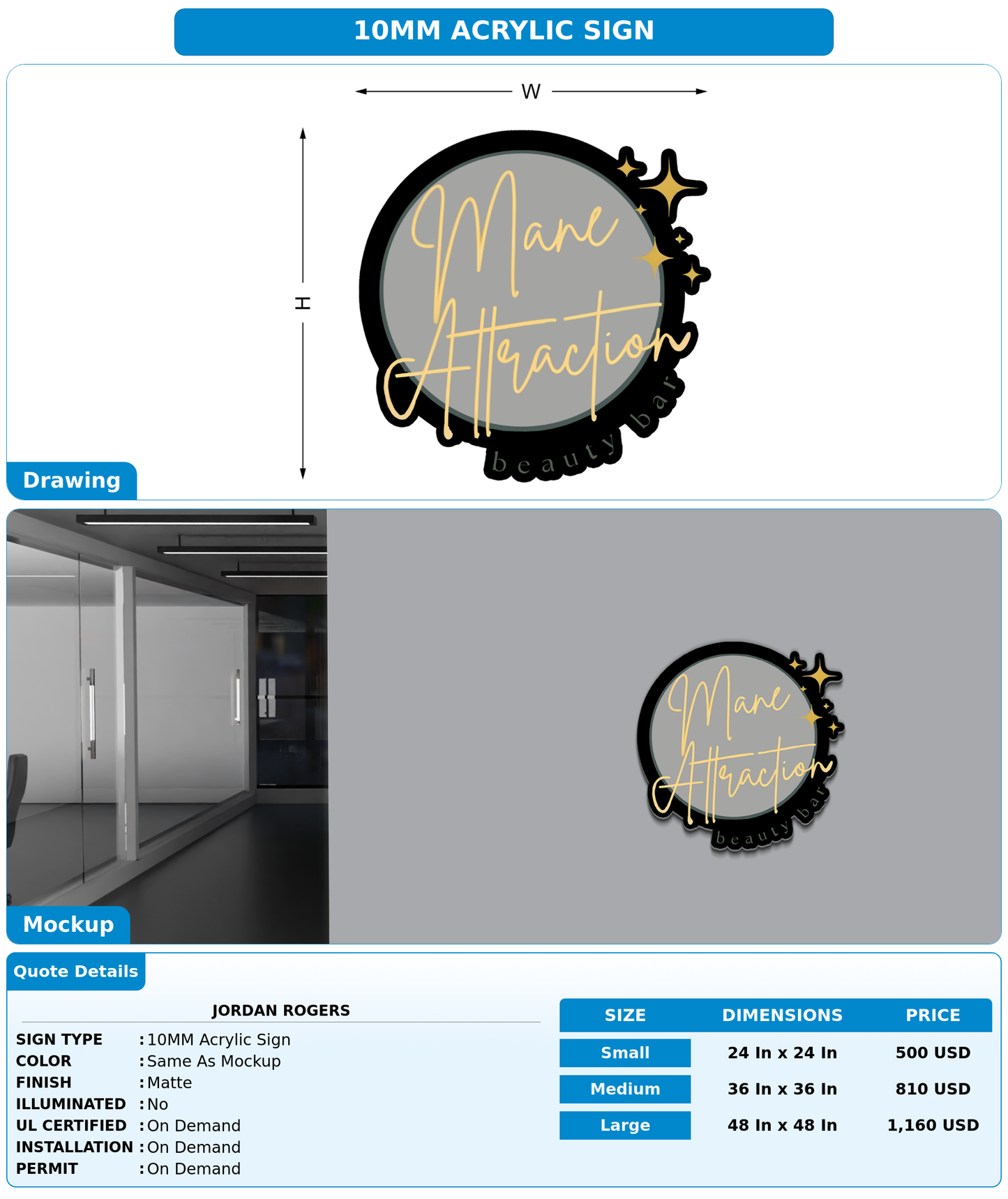 CUSTOM MOCKUP SIGN FOR Jordan Rogers