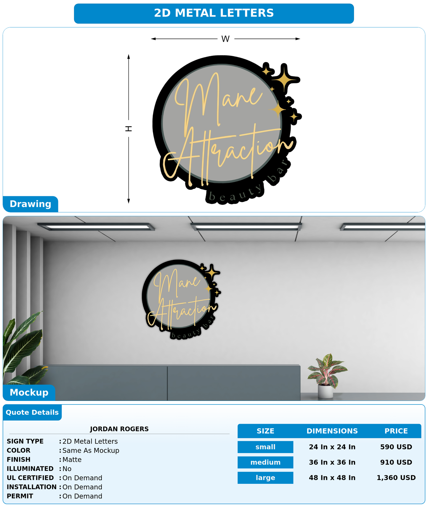 CUSTOM MOCKUP SIGN FOR Jordan Rogers