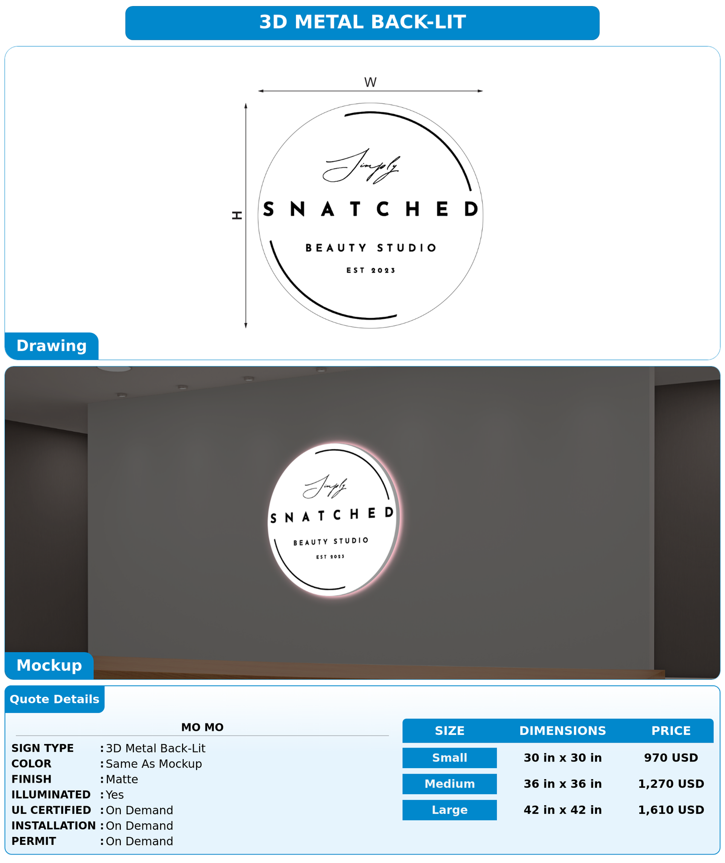CUSTOM MOCKUP SIGN FOR Mo mo