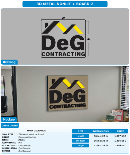 CUSTOM MOCKUP SIGN FOR Mark DeGrande