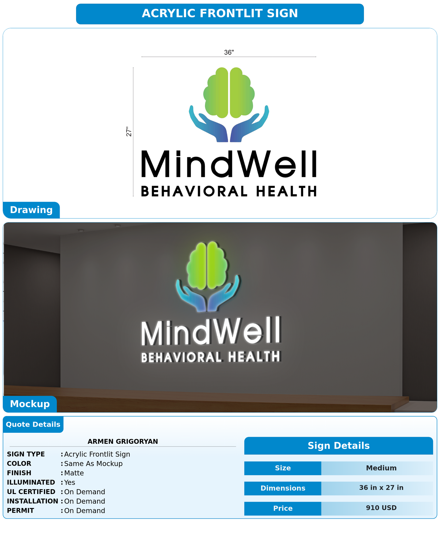 CUSTOM MOCKUP SIGN FOR Armen Grigoryan