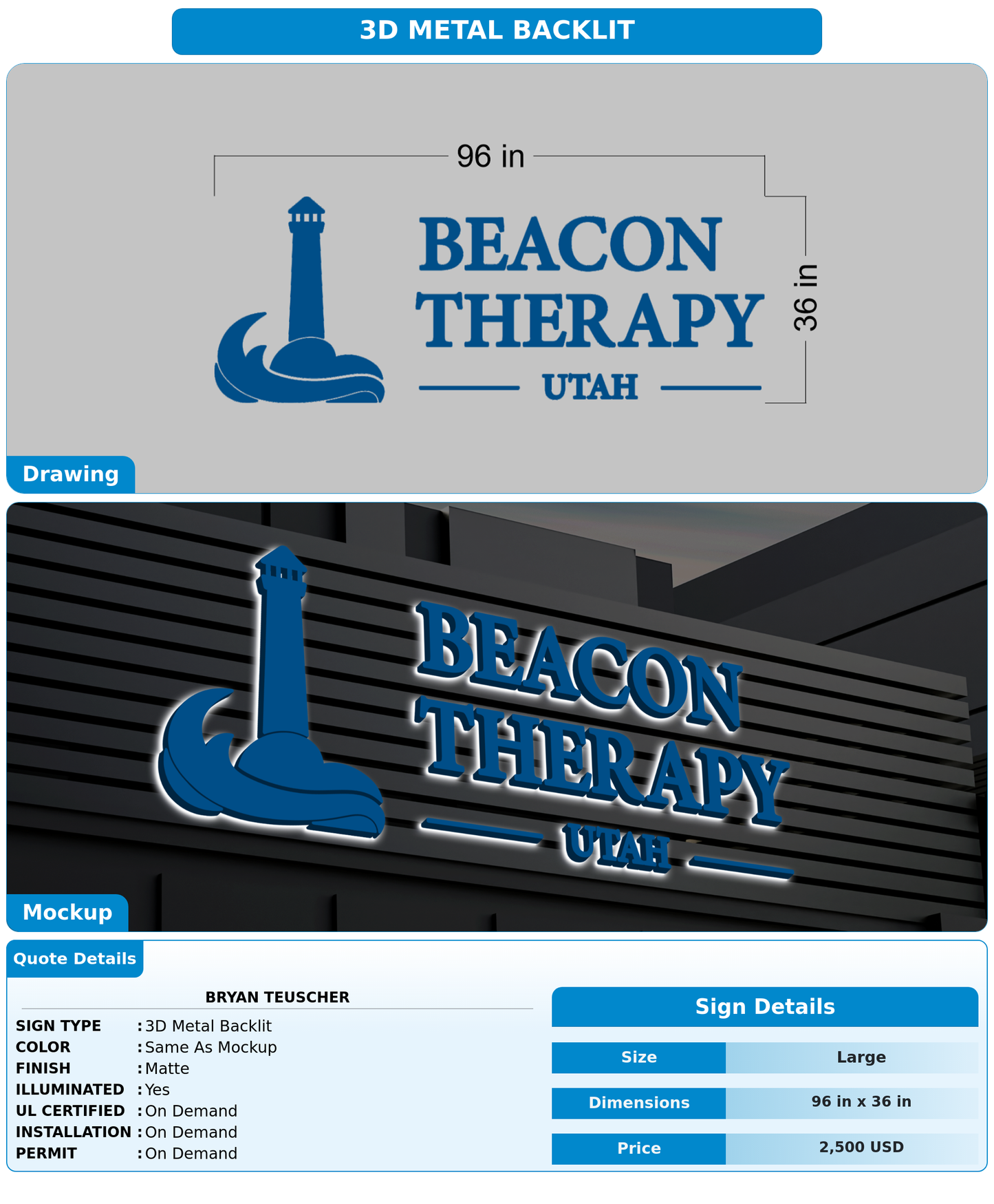CUSTOM MOCKUP SIGN FOR Bryan Teuscher