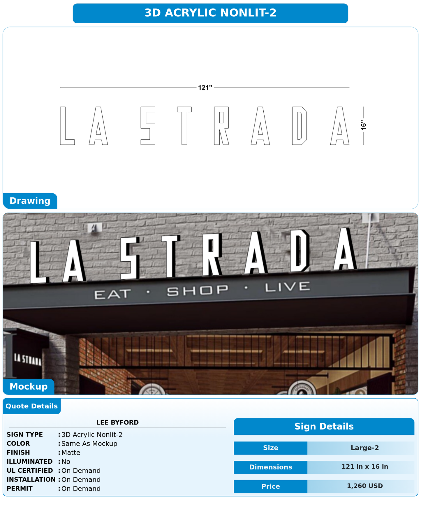 CUSTOM MOCKUP SIGN FOR Lee Byford