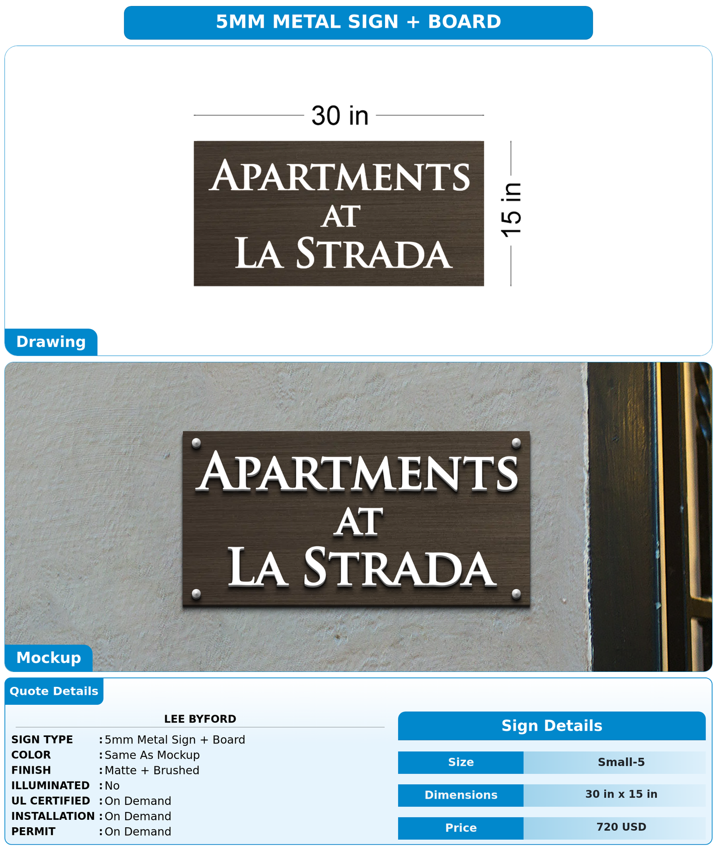 CUSTOM MOCKUP SIGN FOR Lee Byford