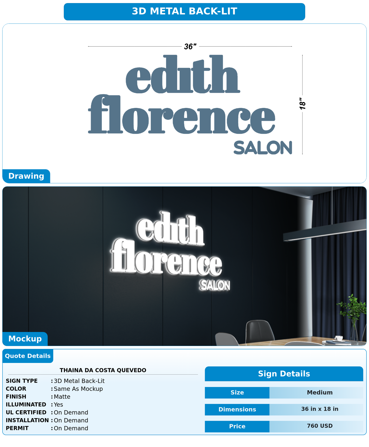CUSTOM MOCKUP SIGN FOR Thaina da Costa Quevedo