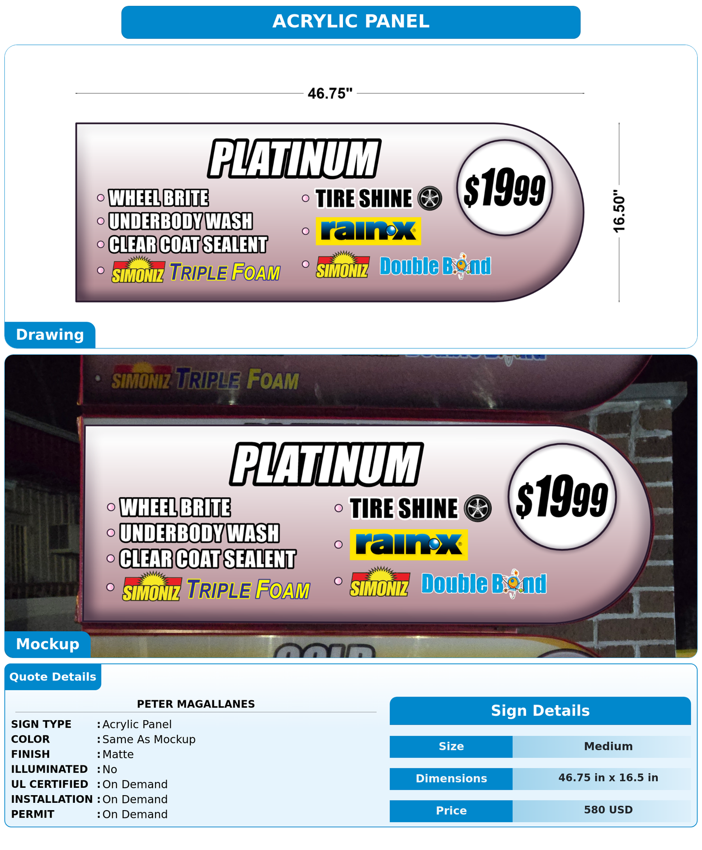 CUSTOM MOCKUP SIGN FOR Peter Magallanes