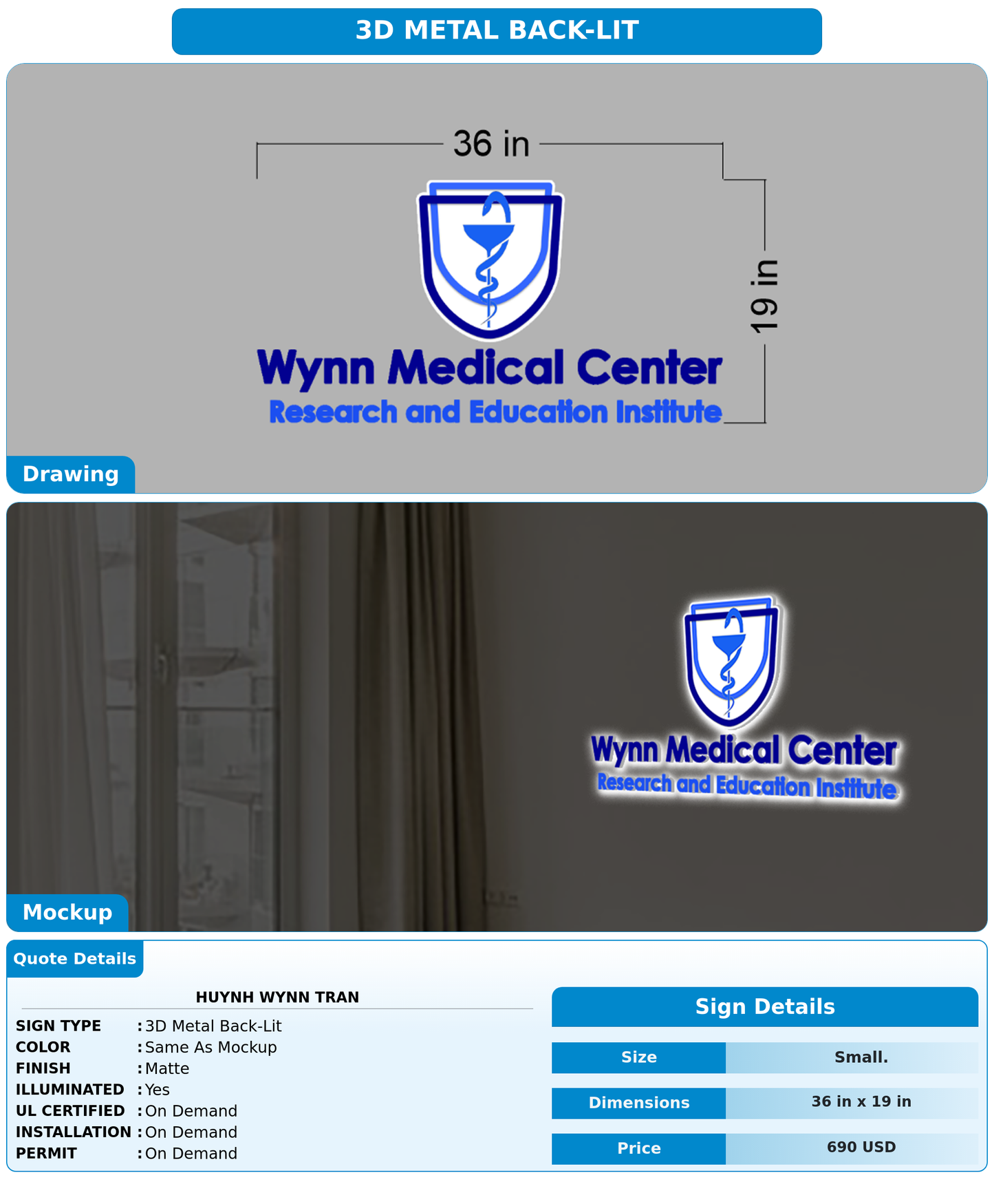 CUSTOM MOCKUP SIGN FOR Huynh Wynn Tran