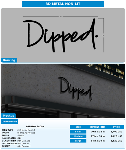 CUSTOM MOCKUP SIGN FOR Brenton Bacon