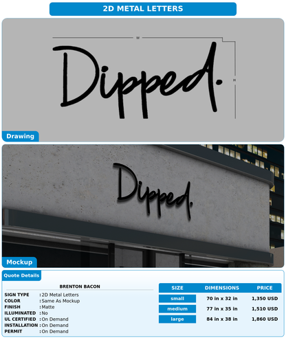 CUSTOM MOCKUP SIGN FOR Brenton Bacon