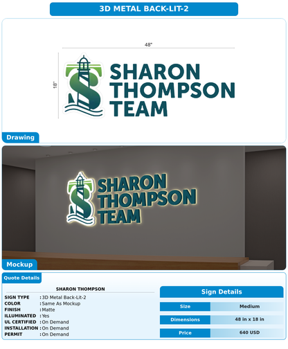 CUSTOM MOCKUP SIGN FOR Sharon Thompson
