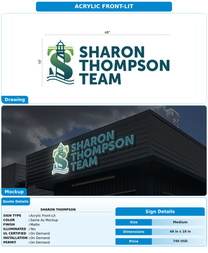 CUSTOM MOCKUP SIGN FOR Sharon Thompson