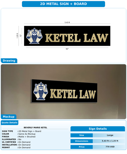CUSTOM MOCKUP SIGN FOR Beverly Marie Ketel