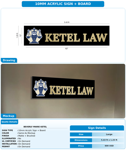 CUSTOM MOCKUP SIGN FOR Beverly Marie Ketel