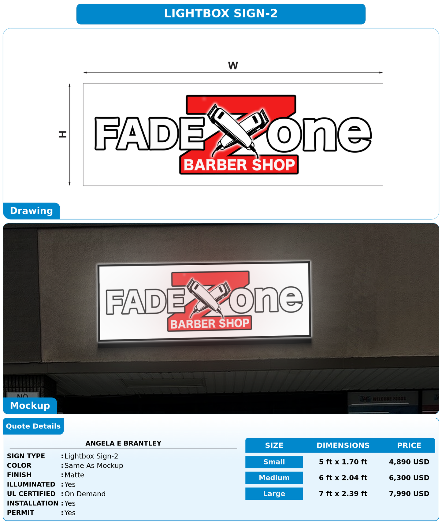 CUSTOM MOCKUP SIGN FOR Angela E brantley