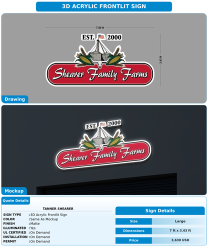CUSTOM MOCKUP SIGN FOR Tanner Shearer