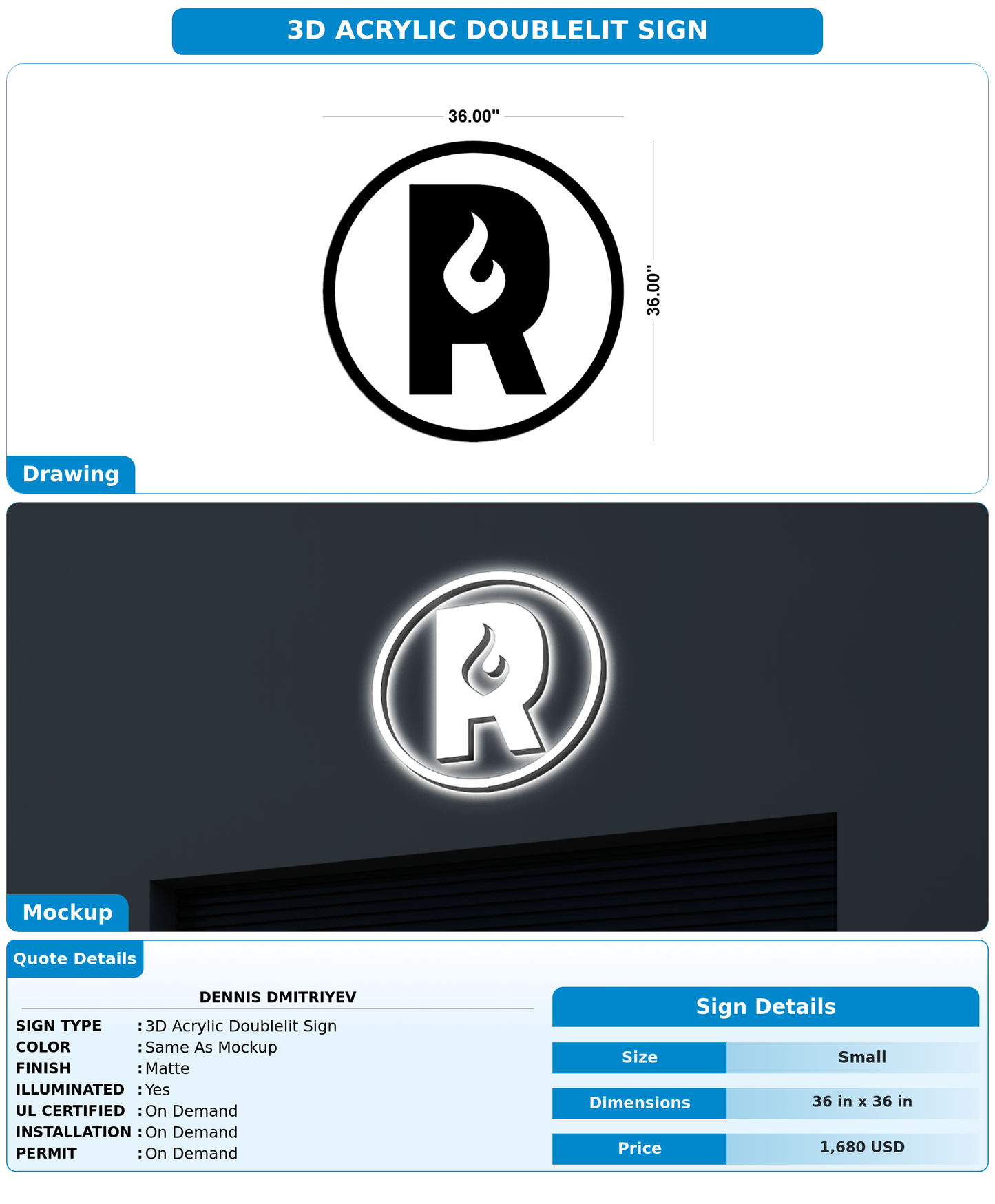 CUSTOM MOCKUP SIGN FOR Dennis Dmitriyev