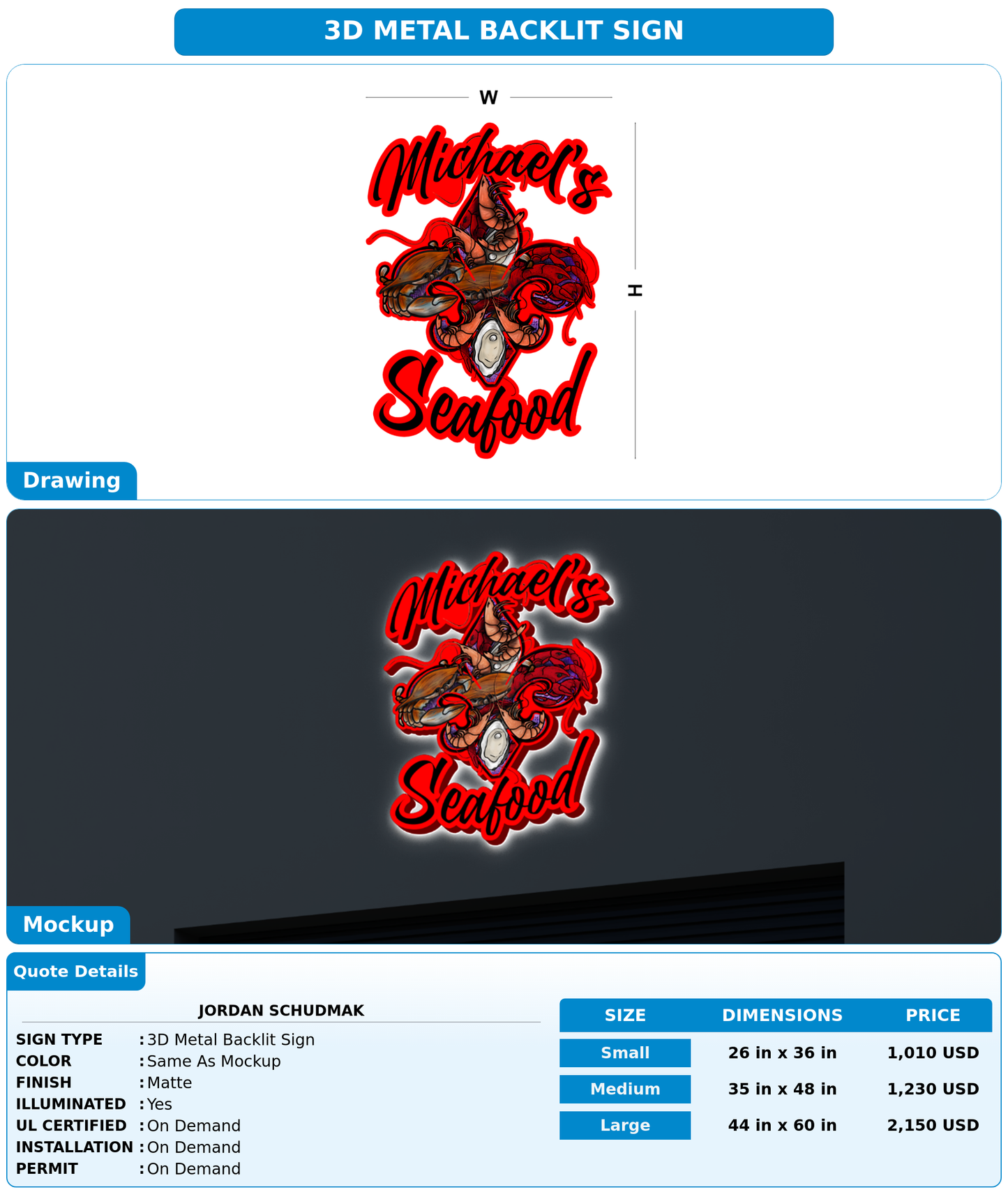CUSTOM MOCKUP SIGN FOR Jordan schudmak