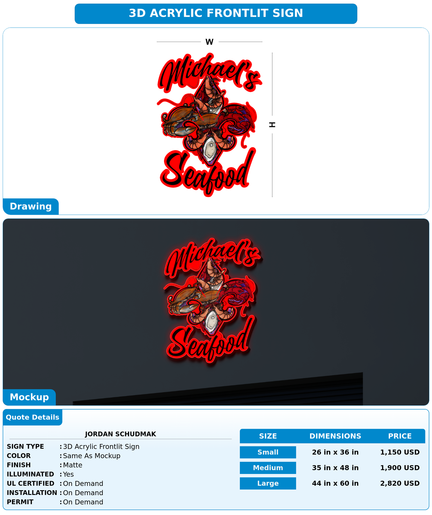 CUSTOM MOCKUP SIGN FOR Jordan schudmak