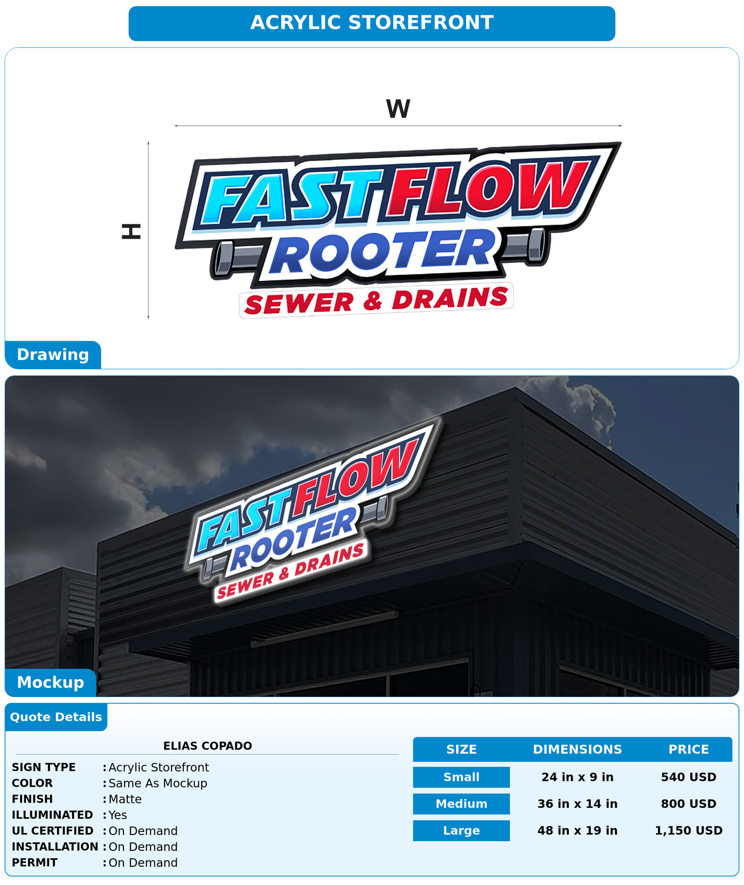 CUSTOM MOCKUP SIGN FOR Elias copado