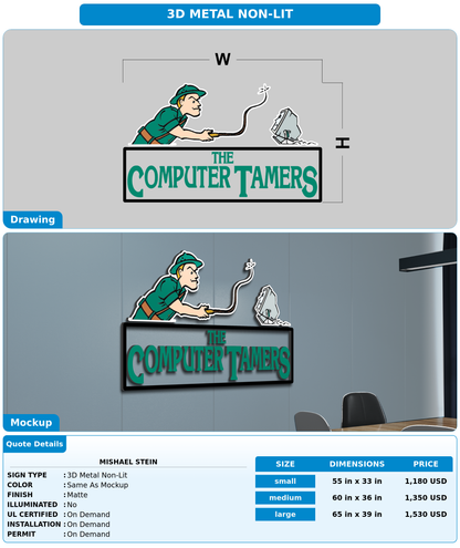 CUSTOM MOCKUP SIGN FOR Mishael Stein