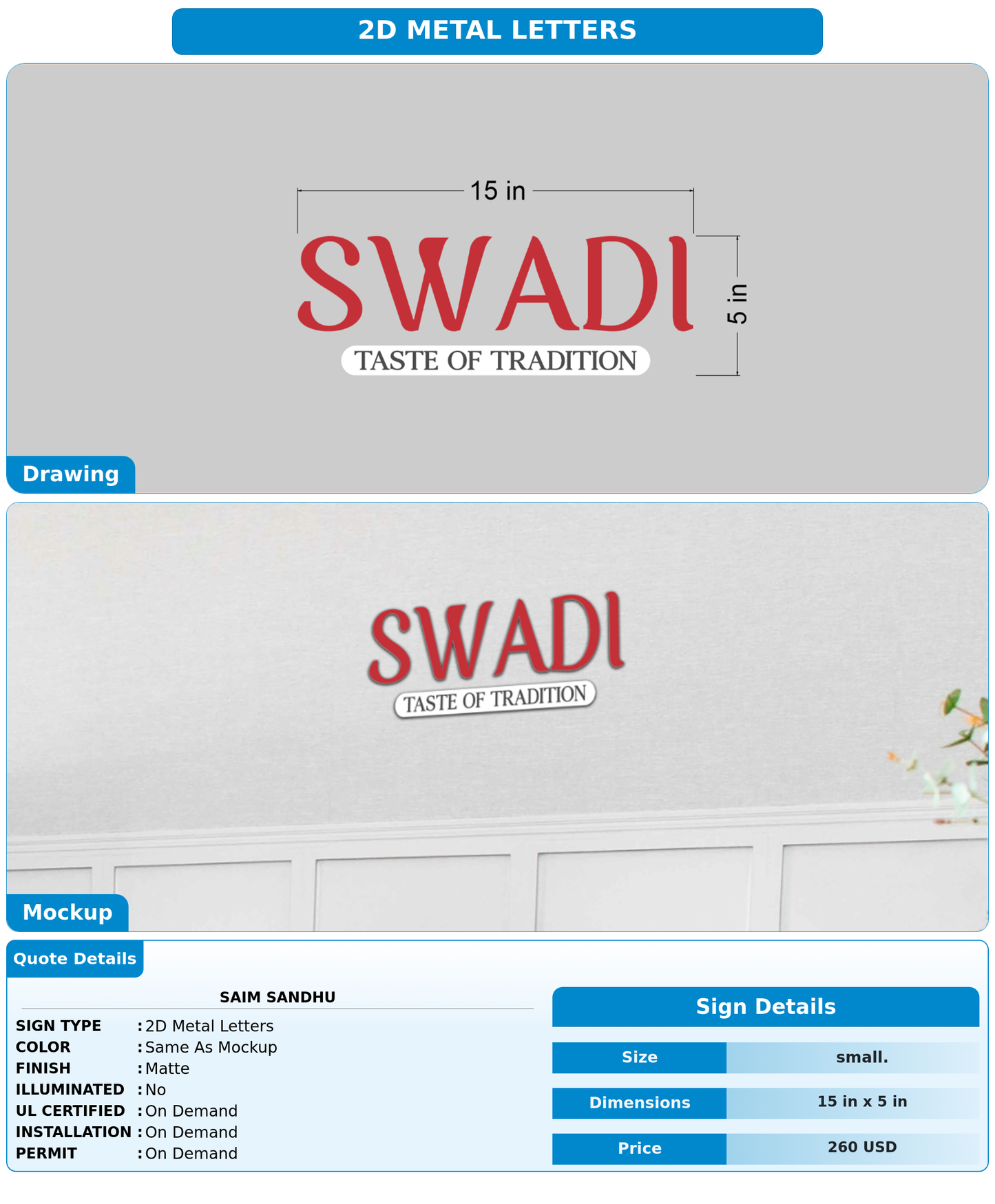 CUSTOM MOCKUP SIGN FOR Saim Sandhu