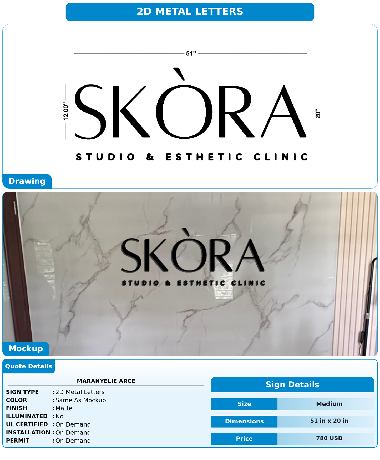 CUSTOM MOCKUP SIGN FOR Maranyelie Arce
