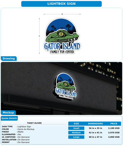 CUSTOM MOCKUP SIGN FOR Tukey oliver