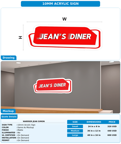 CUSTOM MOCKUP SIGN FOR Warrier Jean Simon