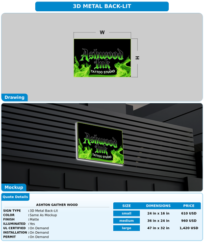 CUSTOM MOCKUP SIGN FOR Ashton Gaither Wood