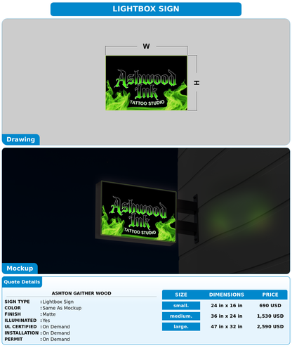 CUSTOM MOCKUP SIGN FOR Ashton Gaither Wood