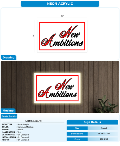 CUSTOM MOCKUP SIGN FOR Lazenia Adams