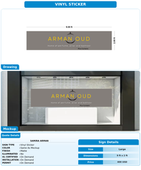 CUSTOM MOCKUP SIGN FOR Samira Arman