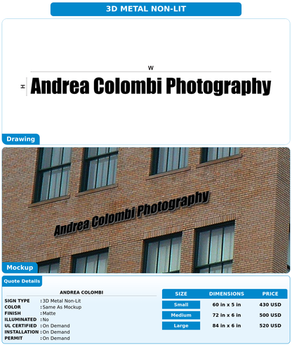 CUSTOM MOCKUP SIGN FOR Andrea Colombi