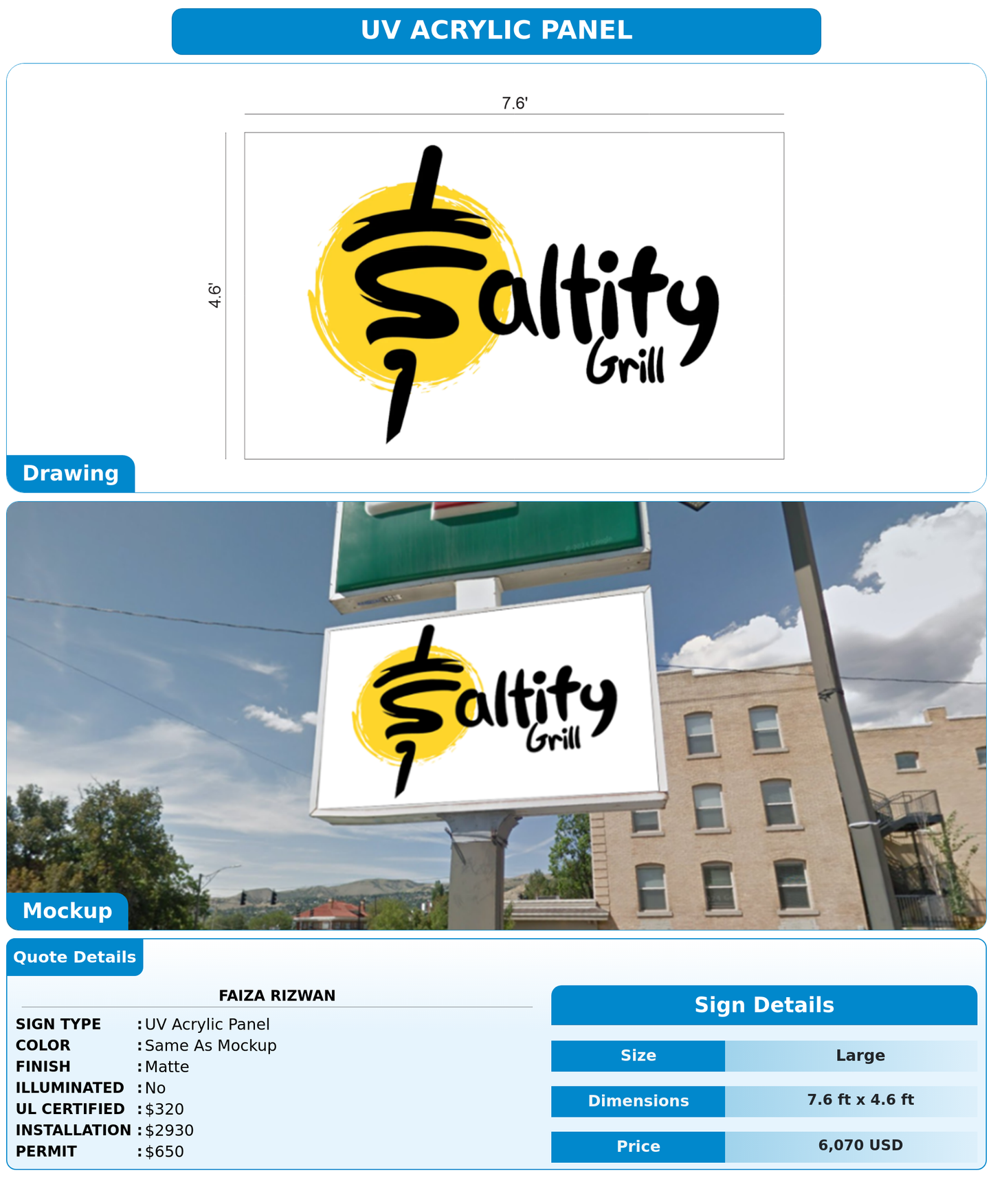 CUSTOM MOCKUP SIGN FOR Faiza Rizwan