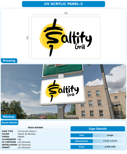 CUSTOM MOCKUP SIGN FOR Faiza Rizwan