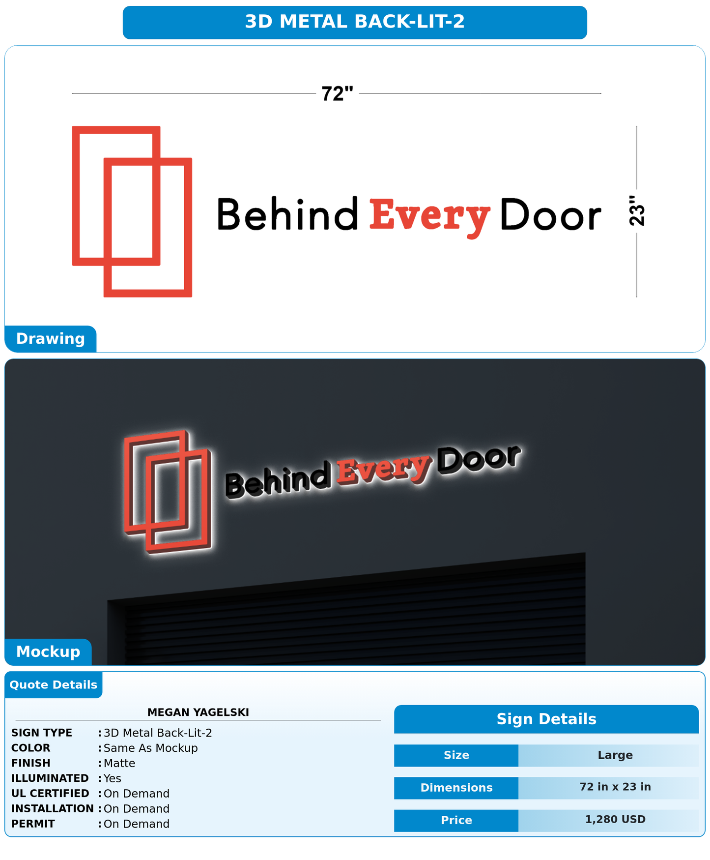 CUSTOM MOCKUP SIGN FOR Megan Yagelski
