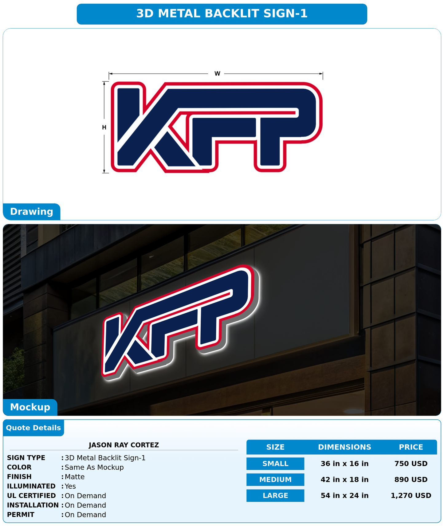 CUSTOM MOCKUP SIGN FOR Jason Ray Cortez