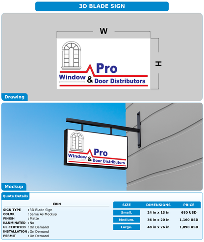 CUSTOM MOCKUP SIGN FOR Erin