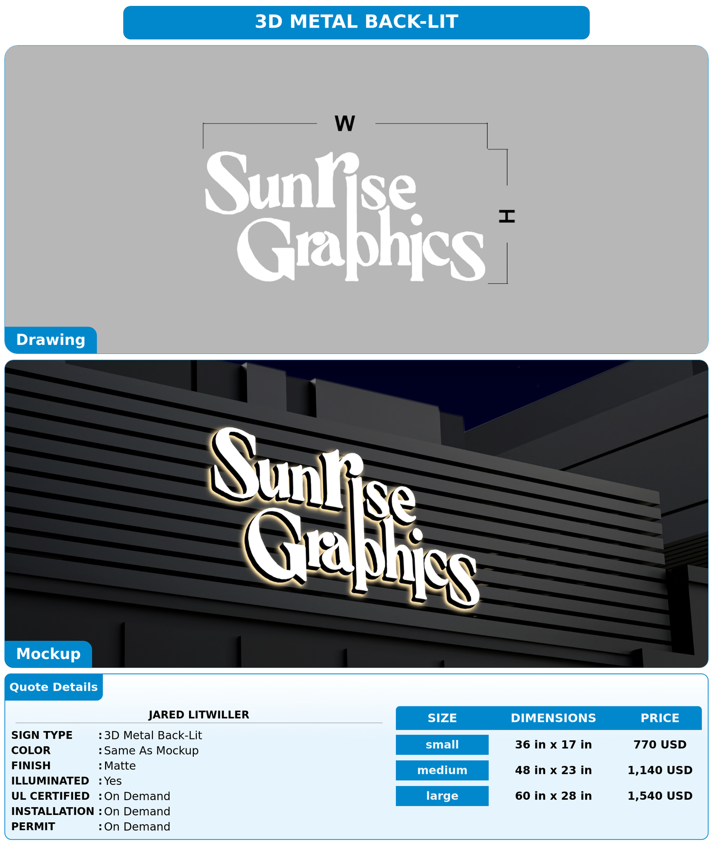 CUSTOM MOCKUP SIGN FOR Jared Litwiller
