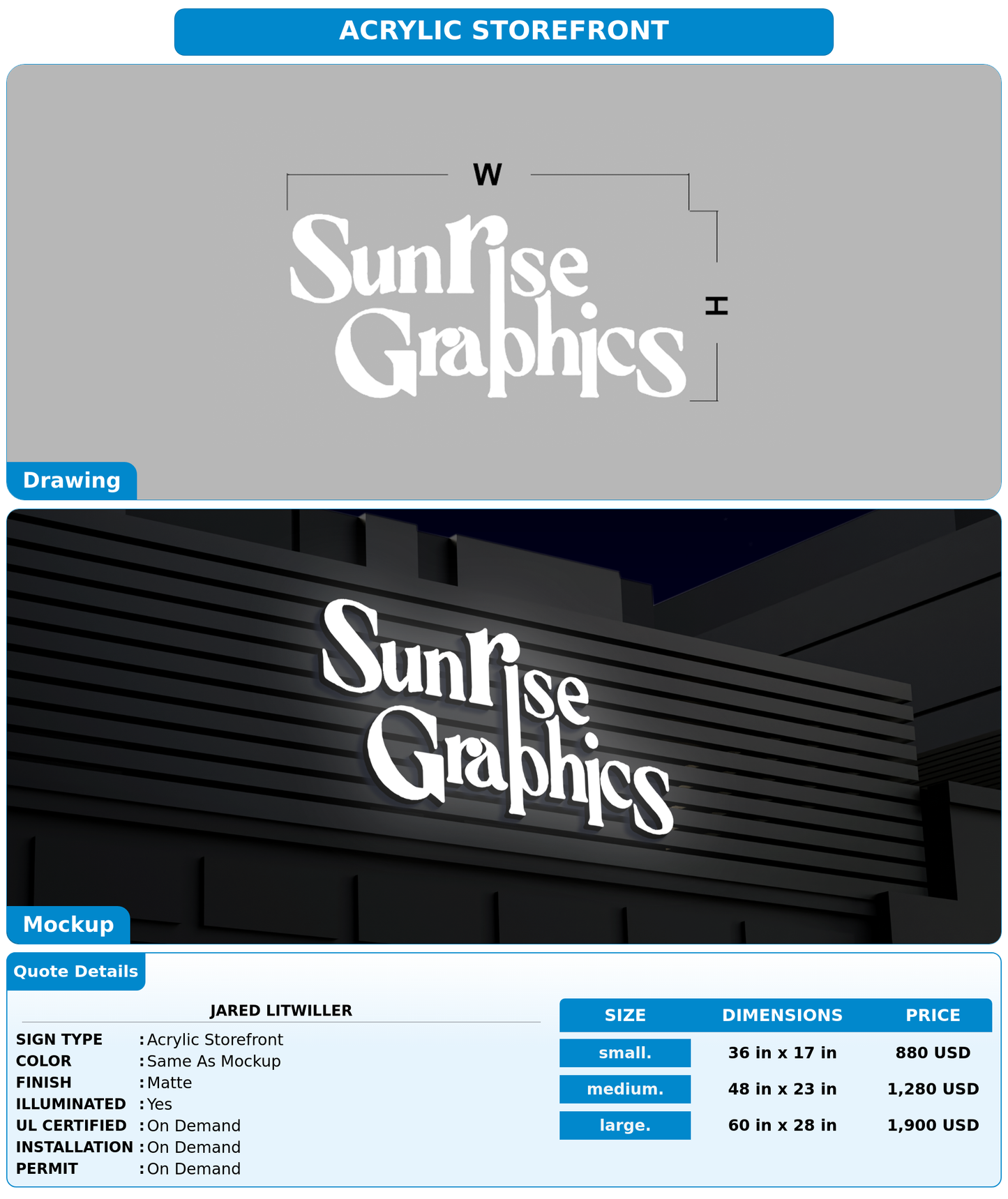 CUSTOM MOCKUP SIGN FOR Jared Litwiller